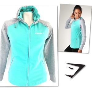 Gymshark Tops - GymShark Fit Hoodie Grey Marl/Mint Green XS Gymshark Tops - GymShark Fit Hoodie Grey Marl/Mint Green XS